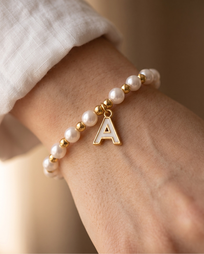 Suzanne | イニシャルパールブレスレット