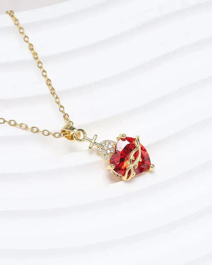 Aurelienna™ イエスの聖心の金メッキネックレス