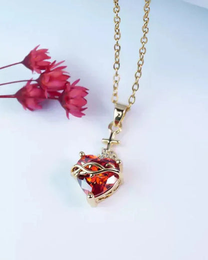 Aurelienna™ イエスの聖心の金メッキネックレス