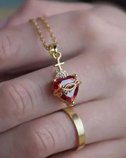 Aurelienna™ イエスの聖心の金メッキネックレス