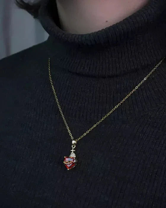 Aurelienna™ イエスの聖心の金メッキネックレス