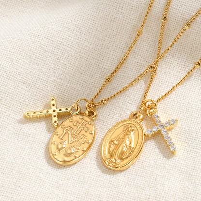 Belladonna | メダルミラグロサと十字架のネックレス