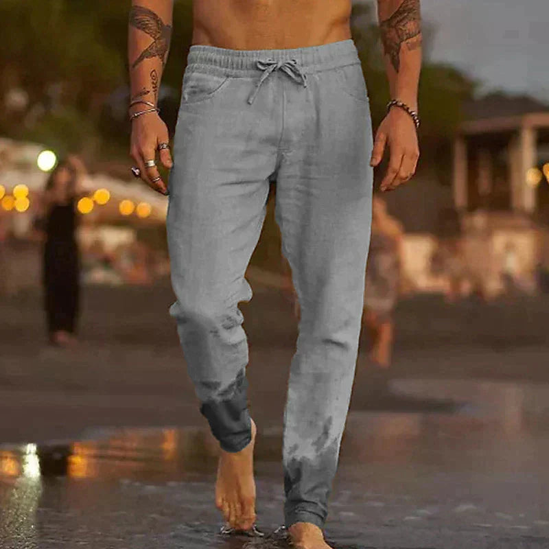 Sorevani™ 軽量で通気性のあるリネンビーチパンツ