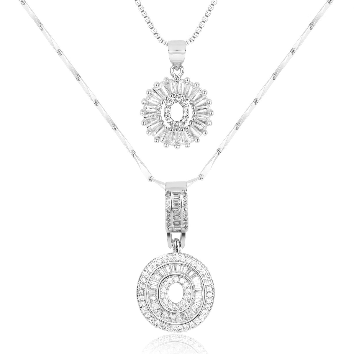 Primrose | イニシャルダイヤモンドネックレス 14k（2個セット）