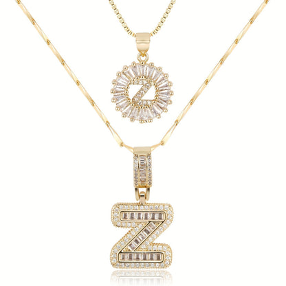 Primrose | イニシャルダイヤモンドネックレス 14k（2個セット）